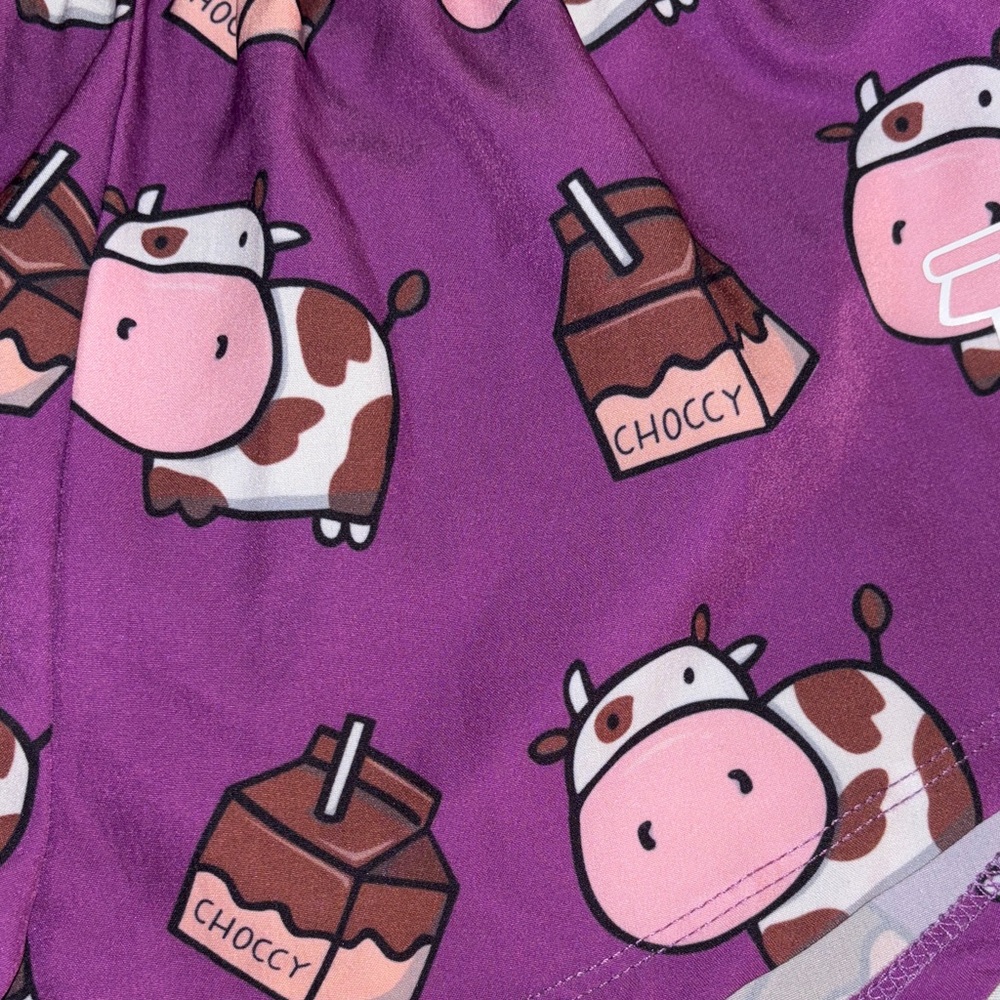 Chicken Legs Women's Fun Purple Athletic Shorts - Picture 3 of 8